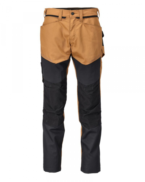 MASCOT- Hose mit Knietaschen, Cordura, CUSTOMIZED, 205 g/m², nussbraun/ schwarz