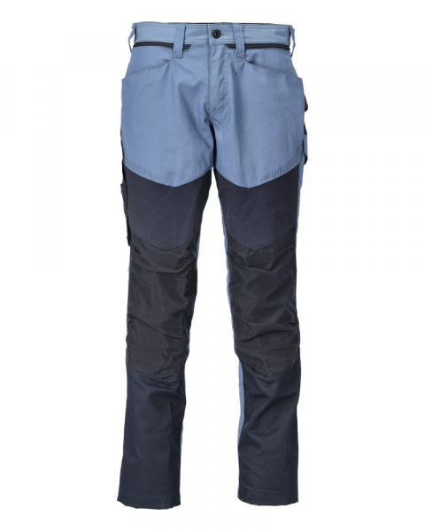 MASCOT- Hose mit Knietaschen, Cordura, CUSTOMIZED, 205 g/m², steinblau/ schwarzblau