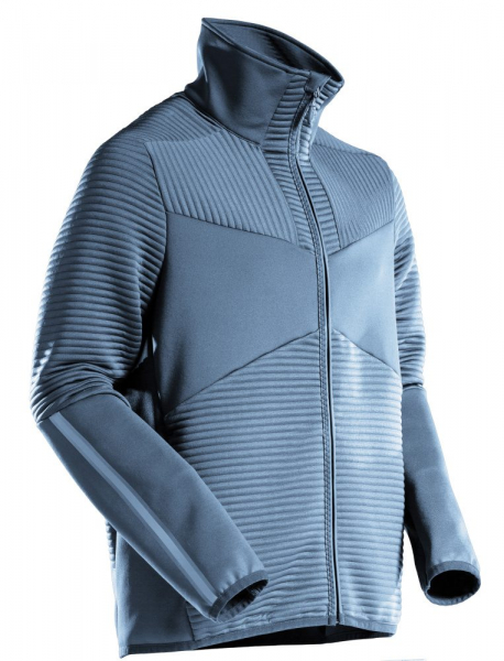 MASCOT-Fleece Pullover mit Reißverschluss, CUSTOMIZED, 265 g/m², steinblau