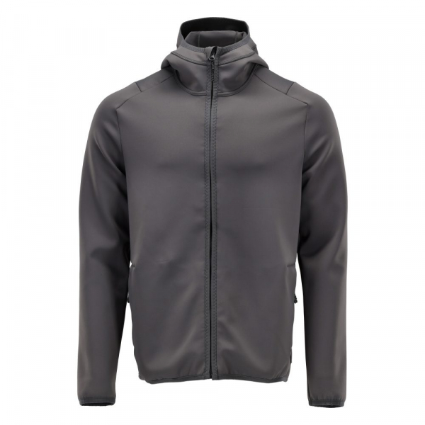 MASCOT-Fleecepullover mit Reißverschluss und Kapuze, CUSTOMIZED, 360 g/m², anthrazitgrau