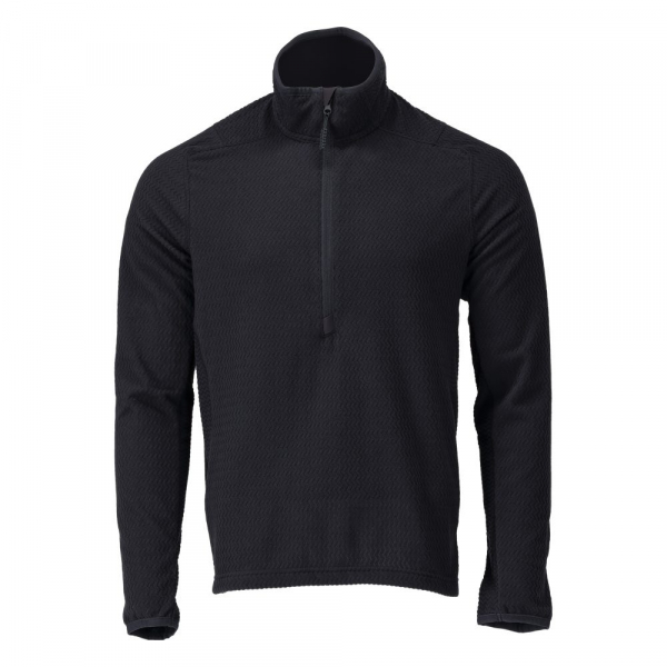 MASCOT- Microfleece Pullover mit kurzem Reißverschluss, CUSTOMIZED, 220 g/m², schwarzblau