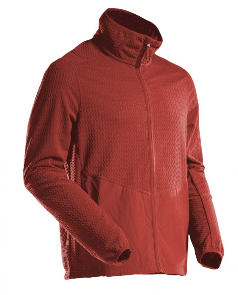 MASCOT- Microfleece Pullover mit Reißverschluss, CUSTOMIZED, 220 g/m², herbstrot