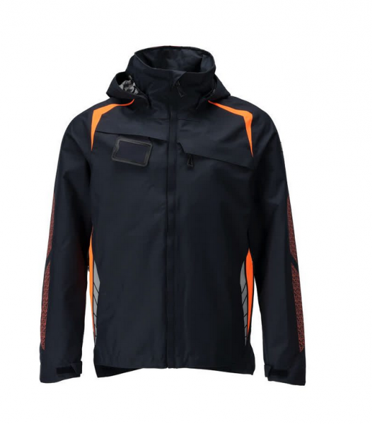 MASCOT- Hard Shell Jacke, ACCELERATE, 210 g/m², schwarzblau/orange