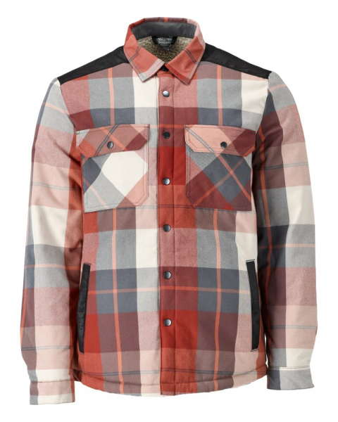 MASCOT- Hemd aus Flanell, Faserpelz Futter, CUSTOMIZED, 270 g/m², herbstrot-kariert