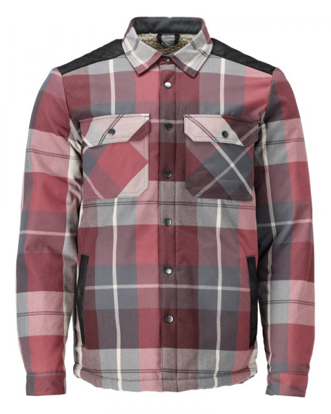 MASCOT- Hemd aus Flanell, Faserpelz Futter, CUSTOMIZED, 270 g/m², bordeaux-kariert