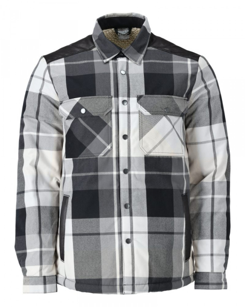 MASCOT- Hemd aus Flanell, Faserpelz Futter, CUSTOMIZED, 270 g/m², anthrazitgrau-kariert