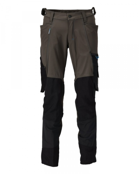 MASCOT- Hose mit Knietaschen, Ultimate Stretch, ADVANCED, 235 g/m², dunkelanthrazit/ schwarz