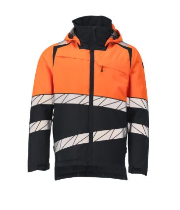 Winterjacke mit CLIMASCOT®-Futter, Schwarzblau/Orange