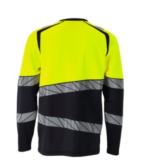 MASCOT® ACCELERATE SAFE Langarmshirt Premium , Schwarzblau/Gelb