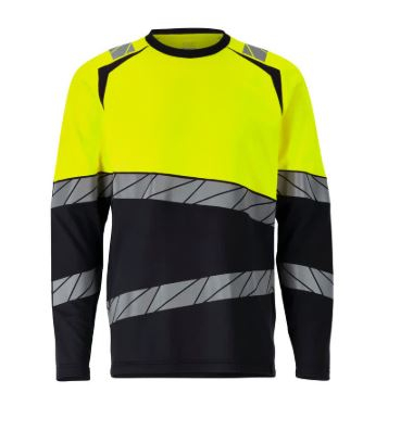 MASCOT® ACCELERATE SAFE Langarmshirt Premium , Schwarz/Gelb