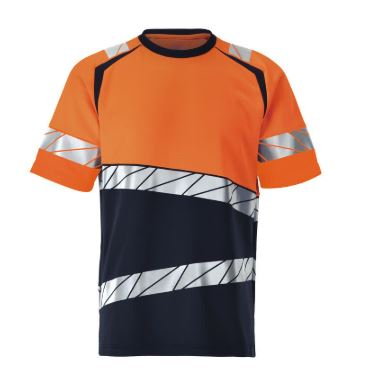MASCOT® ACCELERATE SAFE T-Shirt Premium , Schwarzblau/Orange