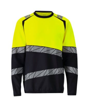 MASCOT® ACCELERATE SAFE Sweatshirt Premiun, Schwarzblau/Gelb