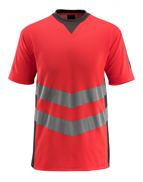 MASCOT-Workwear, Warnschutz-T-Shirt, Sandwell, 170 g/m², rot/dunkelanthrazit