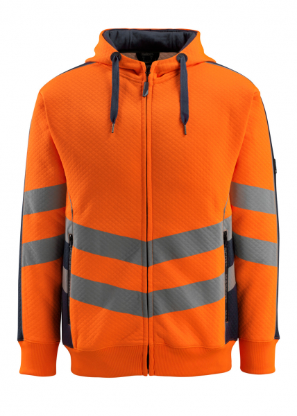 MASCOT-Workwear, Warnschutz-Sweatshirt, Corby, 310 g/m², orange/schwarzblau