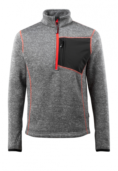 MASCOT-Workwear, Kälteschutz, Strickpullover, Reims, 300 g/m², grau-meliert