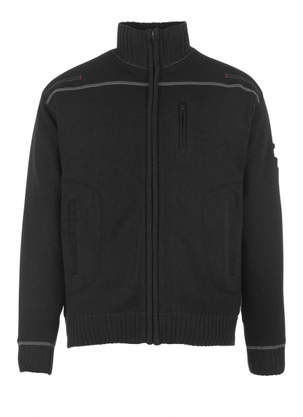 MASCOT-Strickjacke, Arta, FRONTLINE, 540 g/m², schwarz