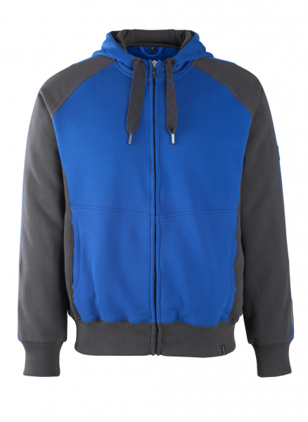 MASCOT-Worker-Shirts, Kapuzensweatshirt, Wiesbaden, 340 g/m², kornblau/schwarzblau