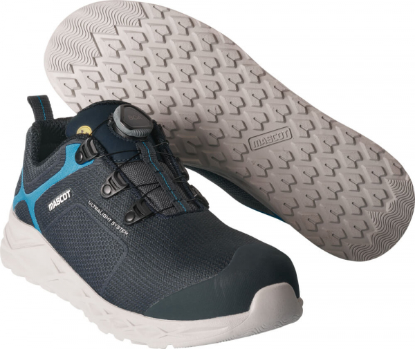 MASCOT-Sicherheitshalbschuhe, SB-P mit BOA®, FOOTWEAR CARBON, schwarzblau/azurblau