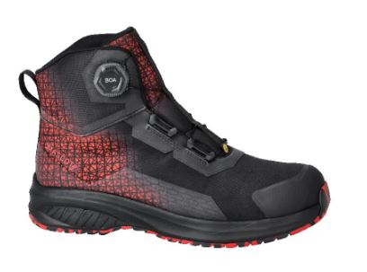 Sicherheitsstiefel S3S, BOA® Fit System, Schwarz/Rot