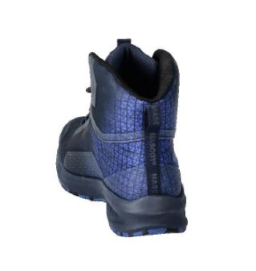 Sicherheitsstiefel S3S, Schnürsenkel, Schwarzblau/Azurblau