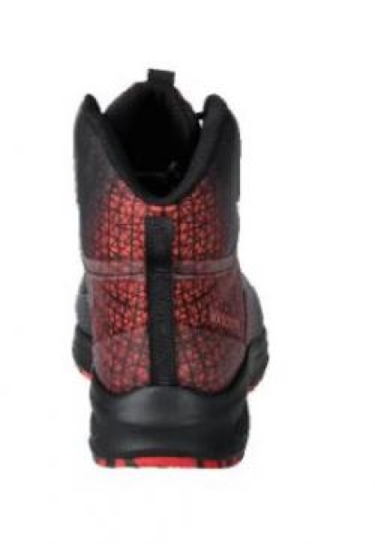 Sicherheitsstiefel S3S, Schnürsenkel, Schwarz/Rot