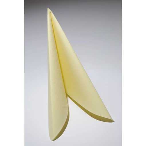 AIRLAID-SERVIETTEN, ivory (gelb), 1/4 Faltung, Karton á 20x50 Stück