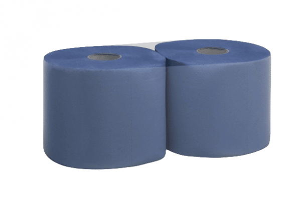 PUTZPAPIER ROLLE, blau, 2-lagig, Pkg. á 2 Rollen á 500 Tücher