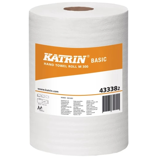 KATRIN-HANDTUCH-ROLLE Basic M300, naturweiss, 1-lagig, Karton á 6 Rollen