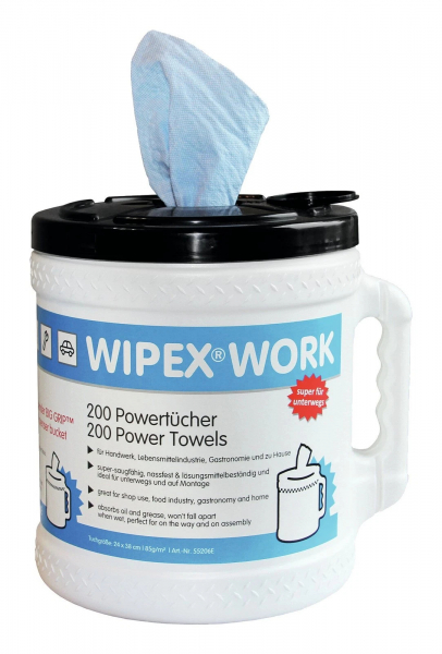 PUTZPAPIERROLLEN Spender, Wipex Work, Big Grip Dispenser Bucket, inkl. 1 Rolle 55207, 6 Stück á Karton