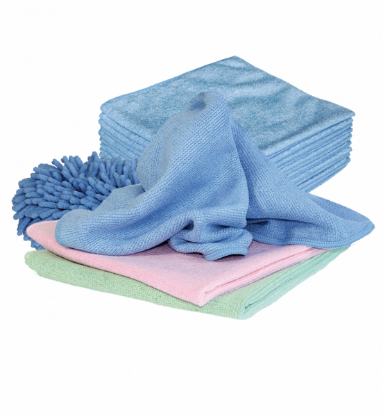 WIPEX-MIKROFASERTÜCHER, ECONOMY, blau, ca. 240 g, Karton á 2x10 Stück