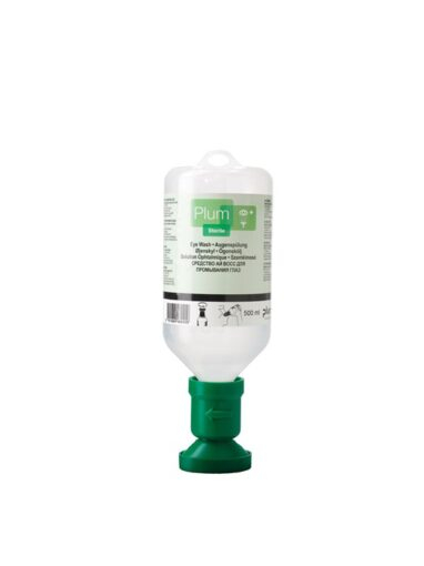 AUGENSPÜLFLASCHE, 500 ml, mit Augenschale/Staubkappe, Karton á 12 Stück.