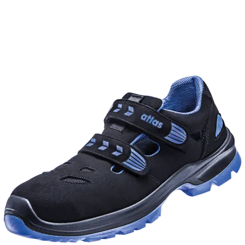 ATLAS-S1P-Sicherheitssandalen, SL 465 blue, ESD, schwarz/blau