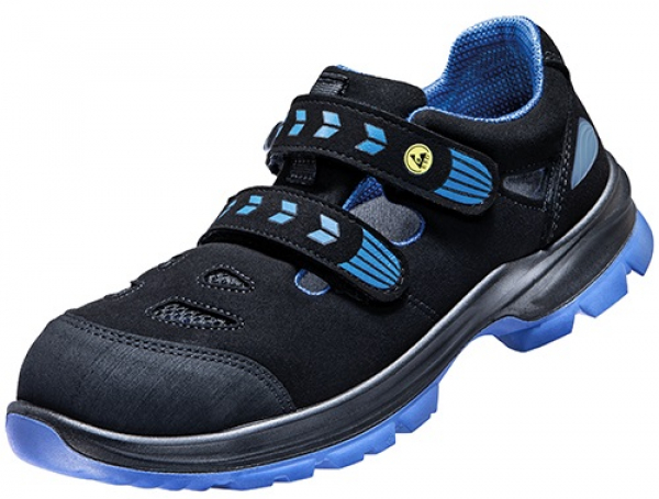 ATLAS-S1-Sicherheitssandalen, SL 46 blue, ESD, Weite 12, schwarz/blau