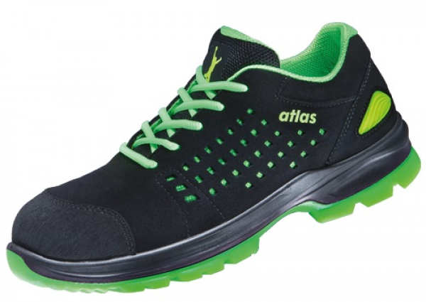 ATLAS-S1P-Sicherheitshalbschuhe, SL 205 green, ESD, schwarz/grün