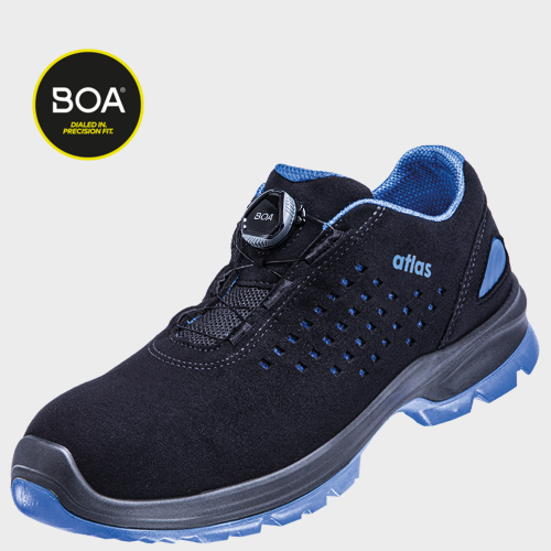 ATLAS-S1P-Sicherheitshalbschuhe, SL 9405 XP Boa, ESD, schwarz/blau