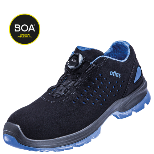 ATLAS-S1P-Sicherheitshalbschuhe, SL 9405 XP Boa, ESD, Weite 12, schwarz/blau