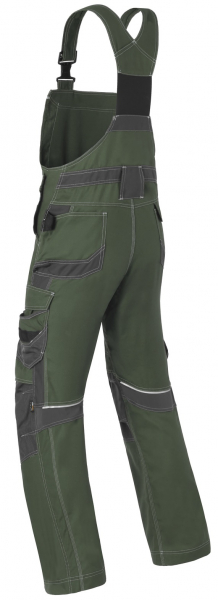HAVEP-Latzhose, 260 g/m², waldgrün/kohlengrau