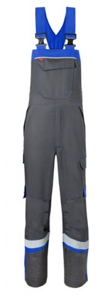 HAVEP-5safety Image +, Schweißer-Latzhose, Reflexstreifen, kohlengrau/kornblau