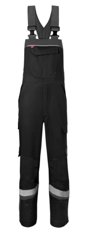 HAVEP-5safety Image +, Schweißer-Latzhose, Reflexstreifen, schwarz/kohlengrau