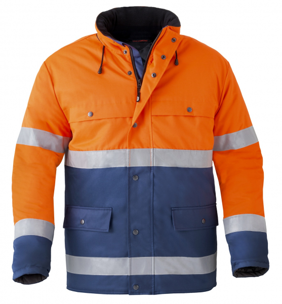 HAVEP-Warnschutz-Parka, 240 g/m², marine/fluor-orange