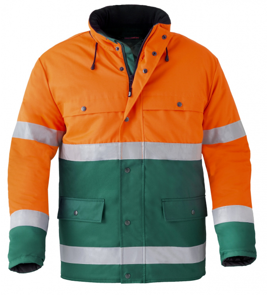 HAVEP-Warnschutz-Parka, 240 g/m², grün/fluor-orange