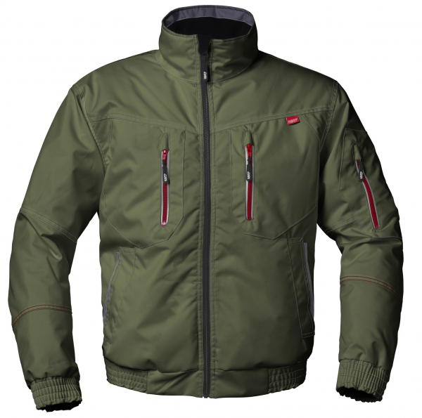HAVEP-Pilotenjacke, 195 g/m², waldgrün/kohlengrau
