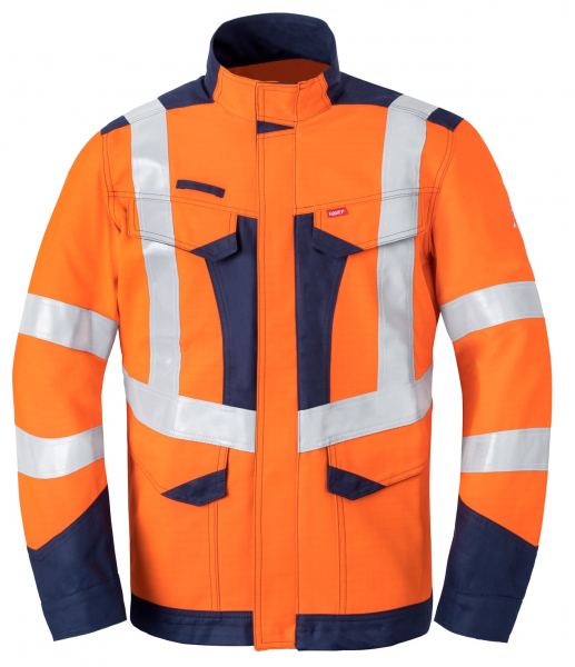 HAVEP-Warnschutz-Langjacke, 300 g/m², leuchtorange/marine