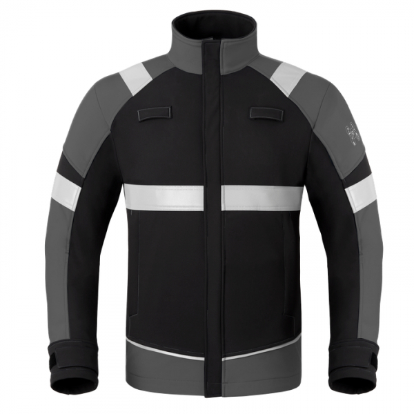 HAVEP-Softshelljacke, 5safety Image+, flammhemmend, antistatisch, schwarz/charcoal