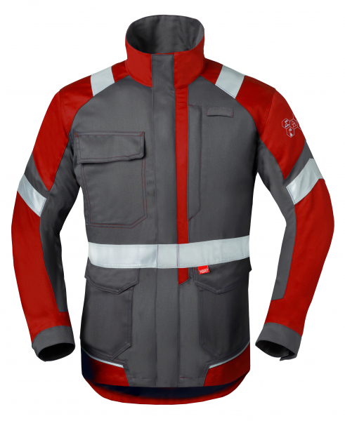 HAVEP-Damen-Arbeitsjacke, 5safety Image+, kohlengrau/rot