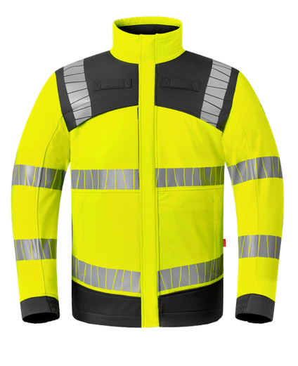 HAVEP- Warnschutz-Softshelljacke, Multiprotector+, warngelb/charcoal
