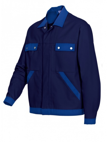 BP-Workwear, Arbeits-Berufs-Bund-Jacke, Blouson Cotton Plus, dunkelblau/königsblau