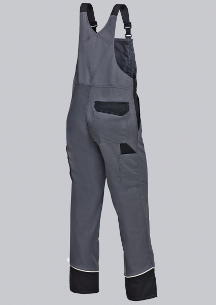 BP-Workwear, Arbeits-Berufs-Latz-Hose, dunkelgrau/schwarz