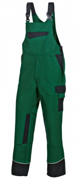 BP-Workwear, Arbeits-Berufs-Latz-Hose, mittelgrün/schwarz