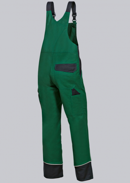 BP-Workwear, Arbeits-Berufs-Latz-Hose, mittelgrün/schwarz